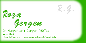 roza gergen business card